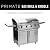 GRILLA Primate Gas Grill & Griddle with Clearview Grease Management System, Heavy-Duty Stainless Steel Design, 490 Square Inches of Cook Space for Grilling, Outdoor Grilling, Outdoor Cooking