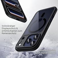 JETech Magnetische Hülle für iPhone 17 Pro Max, Schwarz – Ansicht 4