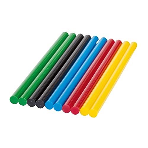 10 barras de pegamento, 5 colores diferentes, diámetro de 7 mm, accesorios para pistolas de pegamento caliente