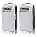 SereneLife SLACHT128 Portable 12000 BTU 4 in 1 Air Conditioner, Heater, Dehumidifier, and Fan with Timer, Remote and Exhaust Kit, White (2 Pack)
