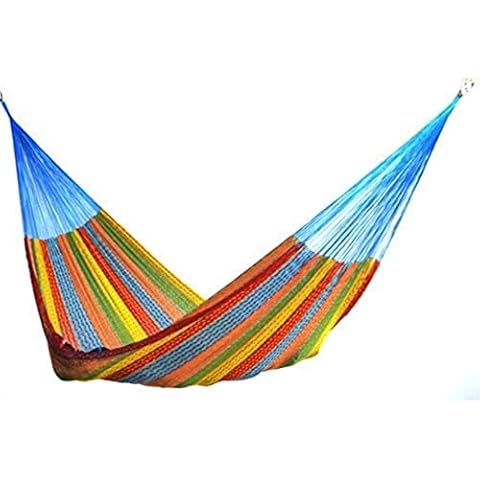 The Ultimate Mayan Relaxation Hammock | Perfect for 1 to 3 People | Comfortable, Beautiful, & Hand Made in The Yucatan | Outdoor & Indoor Hammock Bed | by Hammocks Rada | (Multicolor Family Size) Cover