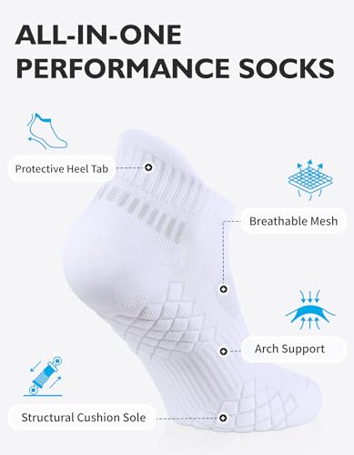 CLOSEMATE Cushioned Ankle Athletic Socks
