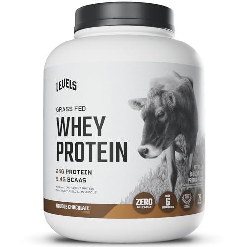 Levels Grass Fed Whey Protein Powder, No Artificials, 24G of