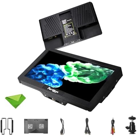 Portkeys HD7H 7" 1000nit Camera DSLR Field Monitor, 4K HDMI Input Video Monitor, with Top Shortcut Keys Suitable for Sony, Canon, Nikon, Fuji, Olympus DSLR Cameras with Sunshade Cover