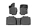 WeatherTech Custom Fit FloorLiners for Mercedes GLE SUV, AMG GLE 53 SUV, AMG GLE 63 S SUV, GLE-Class - 1st & 2nd Row (441533-1-2), Black