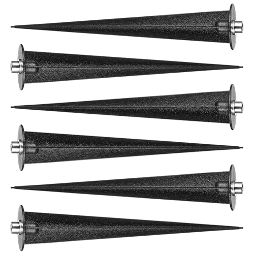 OUNONA Picchetti di Plastica per Luci da Giardino 16Cm Viti M5 Set da 6 Pezzi per Faretti Solari da Esterno Accessori per Luci da Percorso Adatti a Proiettori e Torce Solari