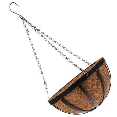 Panier de fleurs extérieur robuste en fibre et fer de qualité - 2