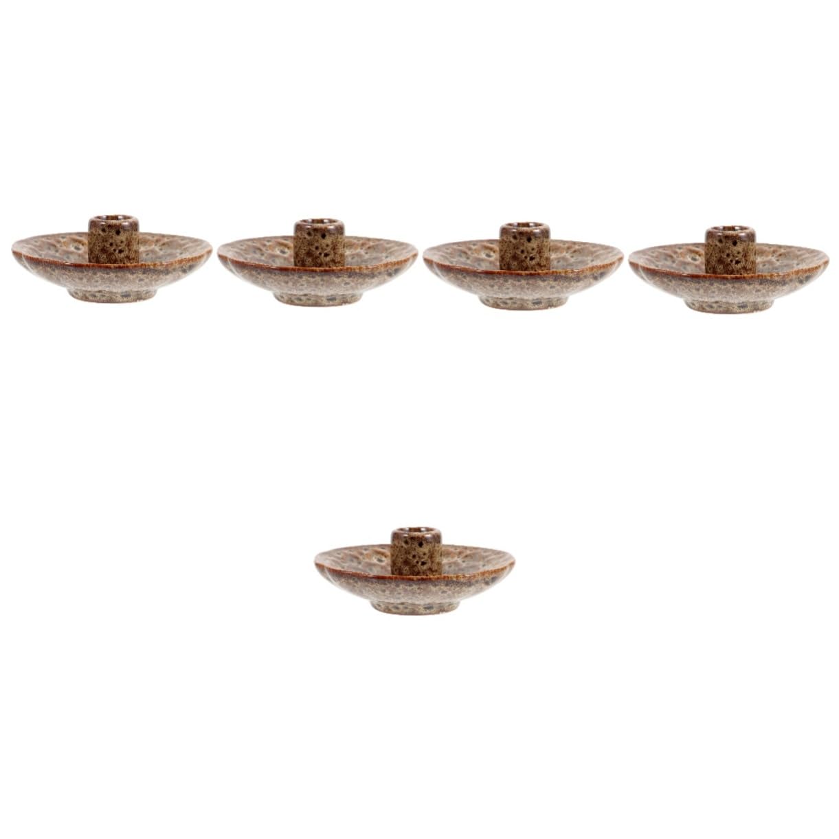 SOLUSTRE 5 Stück Keramischer Salbei Räucherstäbchen Halter Eleganter Tischmittelpunkt für Moderne Dekoration und Leicht für Aromatische und Meditation