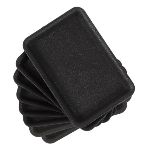 DOITOOL 8 pièces Plateaux Pots Fleurs Rectangulaires Plastique Supports Pot Fleurs Intérieurs sans Bac Eau Plantes et Stable pour Collecte Drainage