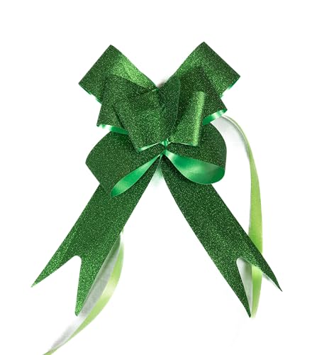 GMM Coccarde, Fiocchi, Nastri autotiranti, Decorazioni coccarde Natalizie, Addobbi Coccarde per ricorrenze/30 pz (Verde Brillante)