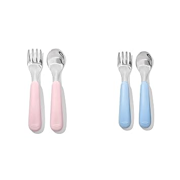 OXO Tot Fork and Spoon Set - Blossom & Dusk