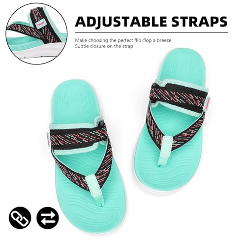 Image of Womens Platform Arch Support Flip Flops | Summer Wedge orthotic Slide Sandals footbed Thong Sandals for Pool Beach