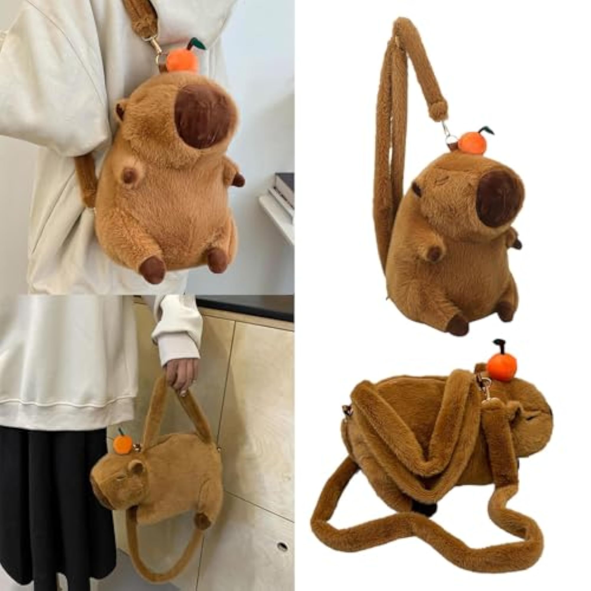Lightweight Daypack Plush Capybara Backpack, Birthday Gift
