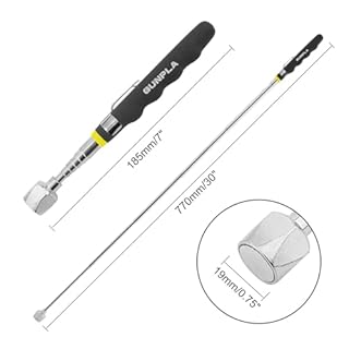 Gunpla Calamita Telescopica in Acciaio Inossidabile 18-77cm Strumento di Pickup Magnetico per Raccolta di Piccole Pezzi, Bulloni, Oggetti Metallici, Ricambi Auto