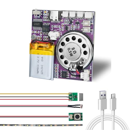 XLW Sound Module, 16MB Push Button, Magnetron, Light Control Activated Recordable Voice Sound Chip...