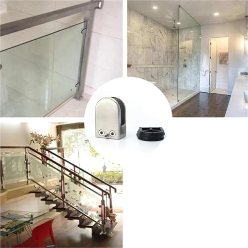 Soporte de abrazadera de vidrio para escaleras modernas y terrazas luminosas 6