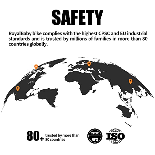 RoyalBaby Kids Bike Boys Girls Freestyle BMX Bicycle with Training Wheels Gifts for Children Bikes 12 Inch Blue