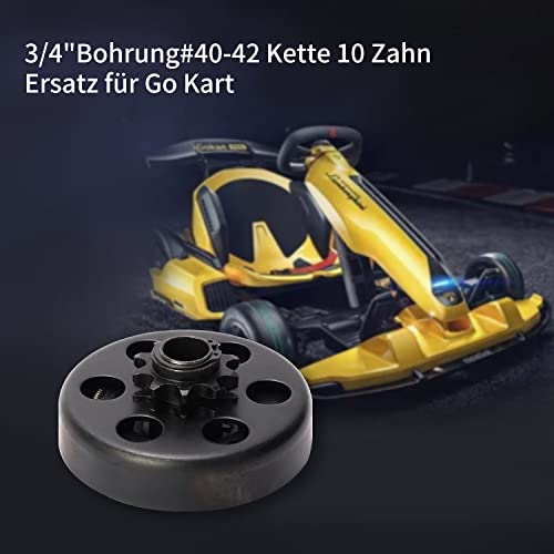 aleawol Fliehkraftkupplung 19mm 3/4 Zoll Bohrung, 10 Zähne 40/41/420 Kette Kart Kupplung Zentrifugalkupplung für Go Kart 168 152 Motor Mini Bike