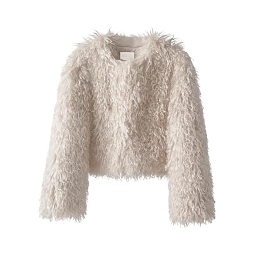 Veste en fausse fourrure courte et douce, manteau d'hiver chic pour femme