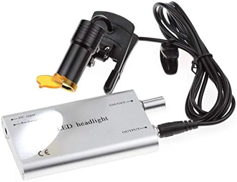 Ocean Aquarius 5W Adjustable LED Head Light Oral Surgical LED Clip On HeadLamp for All Surgical Medical Binocular Loupes 007 (Silver)