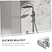GOOHOCHY Adjustable Shower Head Holder Rotating Handheld Shower Bracket Shower Arm Mount No Tools Required Replacement Shower Head Holder for Bathroom Use