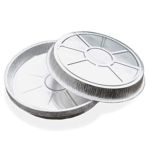 Premium Products Corp. Disposable Drip Pans - 10 Pack -13 Inch By 1 Inch Large Round Drip Pans - Perfect For Large Big Green Egg, Kamado Joe Classic Joe, Acorn & Weber Grills & Smokers #TOP1