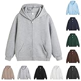 Sudadera térmica con capucha para hombre, con cremallera completa, forro polar pesado, chaqueta tipo cárdigan para clima frío, sudadera resistente al viento, ajuste holgado, ropa exterior para