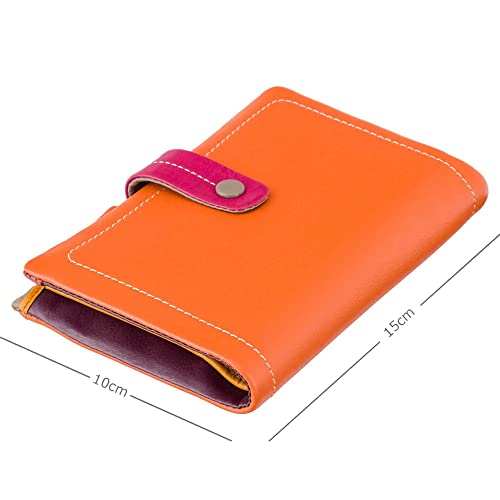 Visconti Malibu M87 Ladies Multi Colored Leather Bi-Fold Wallet Purse 4" X 6" (Orange Multi) #TOP2