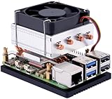 GeeekPi Low-Profile Plus CPU Kühler für Raspberry Pi 5, Aluminium Active Cooler mit Kühllüfter