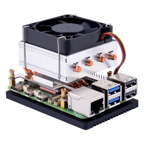 Raspberry ICE Tower Plus Cooler para el PI 5, Refrigerador Activo con Fan (¡PI 5 no incluido) (bajo perfil ICE Tower Plus)