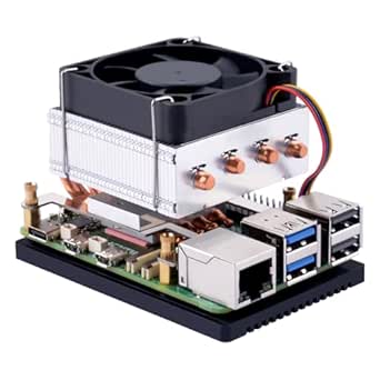 GeeekPi Low-Profile Plus CPU Cooler for Raspberry Pi 5, Aluminum Heatsink with Cooling Fan for Raspberry Pi 5