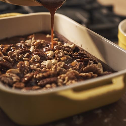 Image of Staub 3-Pc Ceramic Baking Dish Set, Oven Safe Up To 570F, Yellow | Oven-to-Table for Lasagnas, Roasts & Apple Crisp. Dishwasher Safe Includes Baking Dish 7.5 x 6 inch, 10.5 x 7.5 inch & 13 x 9 inch Citron