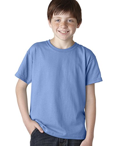 Image of Gildan Youth DryBlend 50 Cotton /50 Poly T-Shirt. 8000B - [Heather Deep Royal]