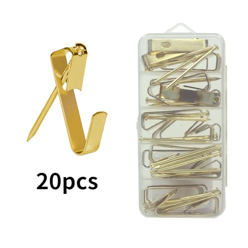Image of 30lb,50lb,100 lb Picture Hangers,Heavy Duty Picture Hanging Kit Metal Picture Hanging Hooks for Wood or Drywall (20pcs-100lbs)