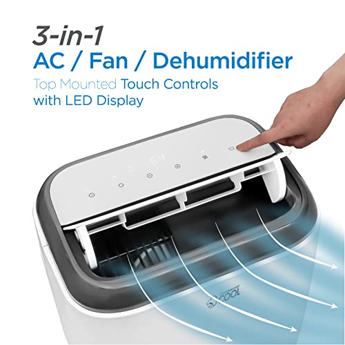 Commericial Cool Cpt08Wb Portable Air Conditioner With Remote Control, 12000 Btu, White #TOP2