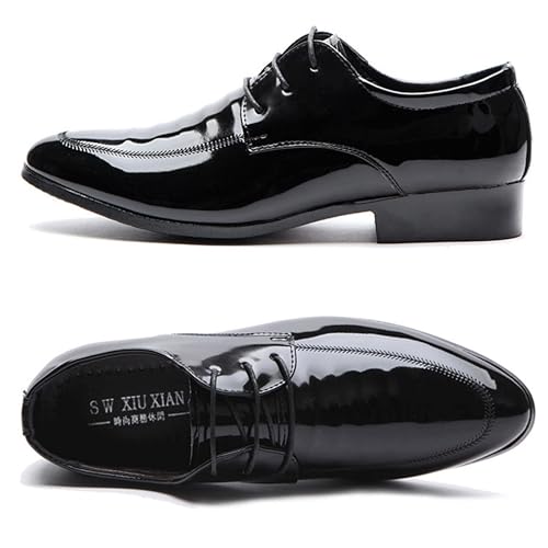 Men's Dress Shoes Oxford Formal Classic Business Shoes Casual Wedding Office Men Dress Shoes Black4