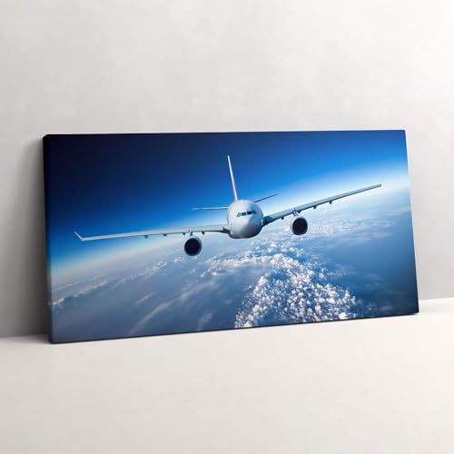Image sur Toile Avion moderne de 140x70cm pour Décoration Salon Contemporain