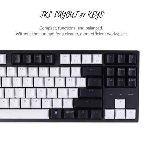 Image of Keychron C1 Mac Layout Wired Mechanical Keyboard, Gateron Red Switch, Tenkeyless 87 Keys ABS keycaps Computer Keyboard for Windows PC Laptop, White Backlight, USB-C Type-C Cable