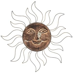 Deco 79 Metal Sun Home Wall Decor Indoor Outdoor Wall Sculpture with Wire Frame, Wall Art 30" x 1" x 30", Copper Deco 79 Metal Sun Home Wall Decor Indoor Outdoor Wall Sculpture with Wire Frame Wall Art 30 x 1 x 30 Copper
