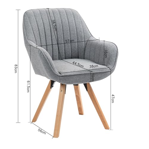 Silla de maquillaje giratoria gris para un tocador elegante y comodo 3