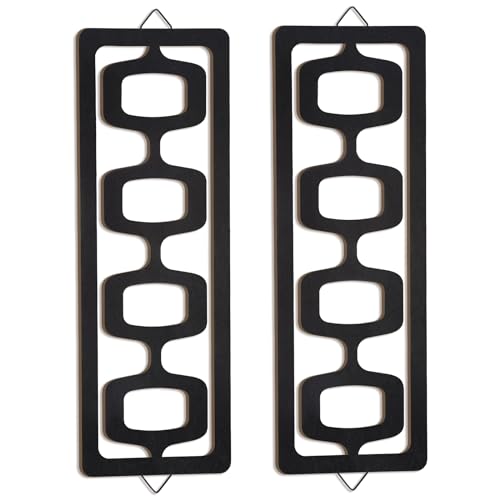CroBlissful 2 Pcs Mid Century Modern Wall Art Wood...