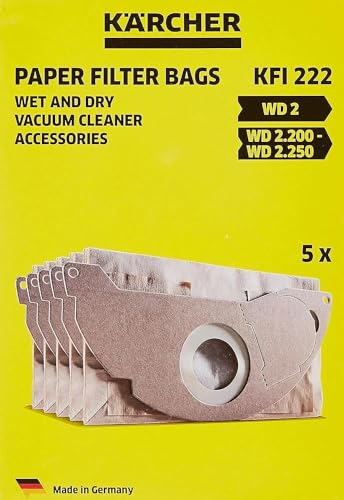 Kärcher 6.904-322.0 - Bolsa del filtro WD 5St. Marron