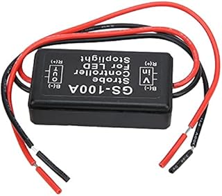 LED Flash Control Module,Brake Lights Strobe Controller Plastic LED Flash Control Module GS-100A 12-24VDC