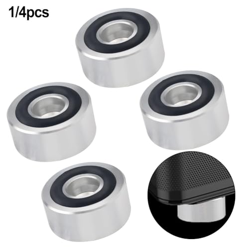 Lawnoval Estacas de aleación de aluminio para altavoces con almohadillas de aislamiento, equipo de audio HiFi, color plateado, pequeño - imagen 7