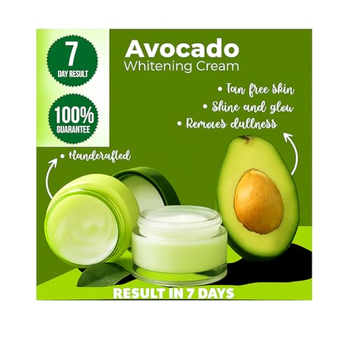 Image of Avocado Nourishing Cream | Skin Brighten & Tan Removal Face Cream | Removes Dullness, Adds Shine & Glow | Fast Results in 7 Days | Moisturizing Avocado Extract Face Cream for All Skin Types