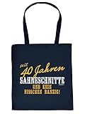 Super Geschenkidee ! Coole Baumwolltasche, Bag zum 40. Geburtstag: SAHNESCHNITTE, Geschenk zum 40. Geburtstag, Goodman Design