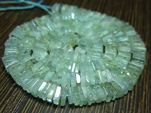 Perles aigue-marine en fil de 42cm cubes lisses Heishi 4-5mm LKBEADS