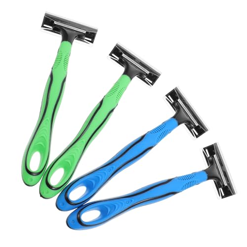 Healifty Maquinilla de Afeitar Portátil para Hombre 3 Capas Multiusos para Cara y Cuerpo Diseño Compacto para Piel Sensible Kit de Afeitado sin Electricidad Adecuado para Viaje y
