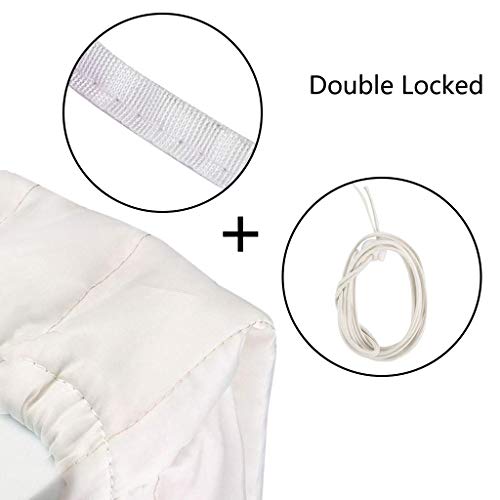 Aozzy Ac Covers for Inside Unit Indoor Air Conditioner Covers for Window Units Winter Beige Double Insulation Quilted AC Cover Keeps Cold Air Out Eliminates Dirt (28" Lx20 H x2.7 D)