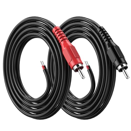 RCA to Speaker Wire Adapter 2 Pack 3ft Red/Black